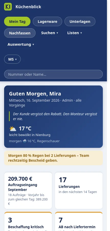 Nach der Anmeldung: Mein Tag in Handybreite